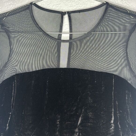 NWT Cinq a Sept Black Velvet/Mesh Bodysuit Small - Picture 4 of 13